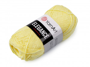 Bavlněná pletací příze Elegance s metalickým vláknem 50 g