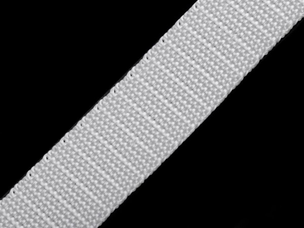 Popruh polypropylénový šíře 20 mm bílý POL
