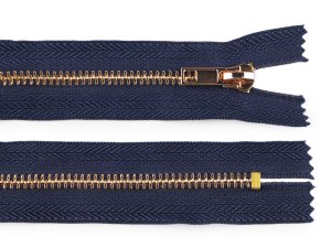 Kovový zip No 5 délka 10 cm (jeansový)