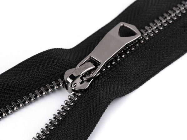 Kovový zip No 5 délka 65 cm s ozdobným jezdcem