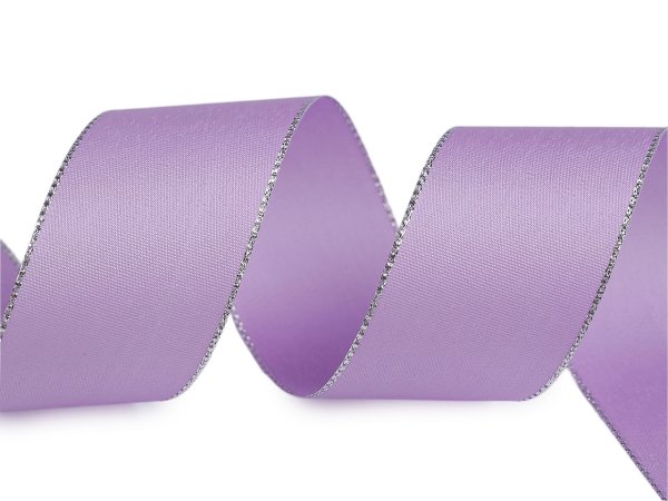 Stuha taftová s lurexem šíře 40 mm