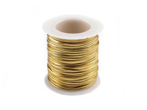 Zlatá šnůra plochá k balení dárků PU šíře 1,8; 2,5 mm