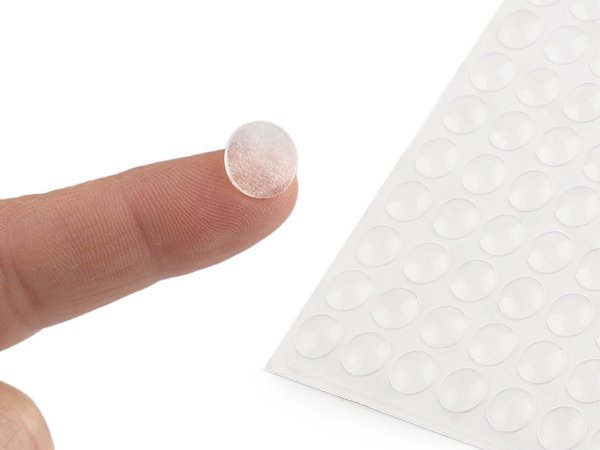 Samolepicí protiskluzové podložky silikonové 100 ks Ø10 mm