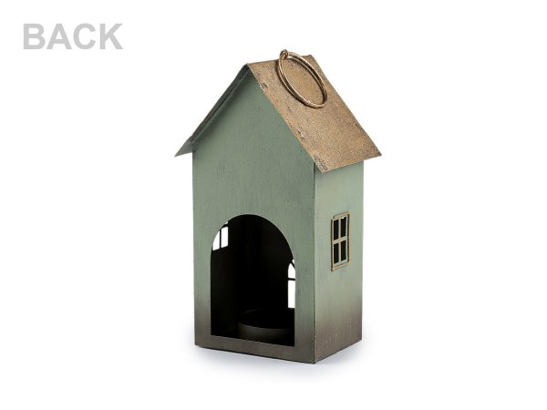 Kovový domeček na svíčku