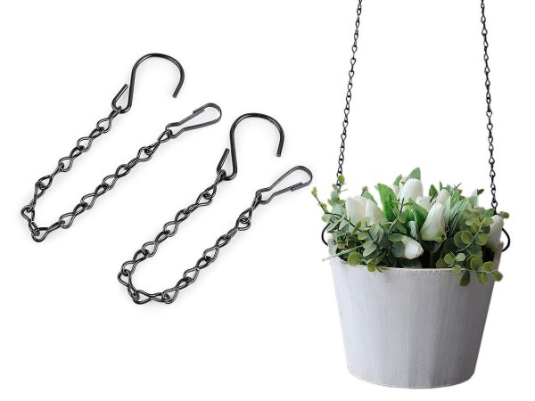 Kovový řetízek pro zavěšení dekorací, květináčů 25 cm