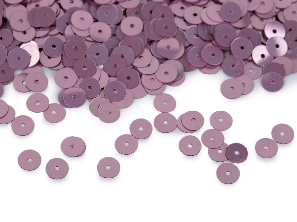 Flitry hladké Ø6 mm s metalickým efektem