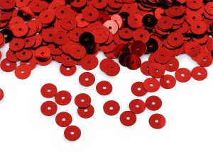 Flitry hladké Ø6 mm s metalickým efektem