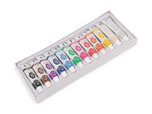 Barvy na textil sada 12 barev x 6 ml