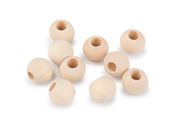 Dřevěné korálky nelakované Ø18 mm