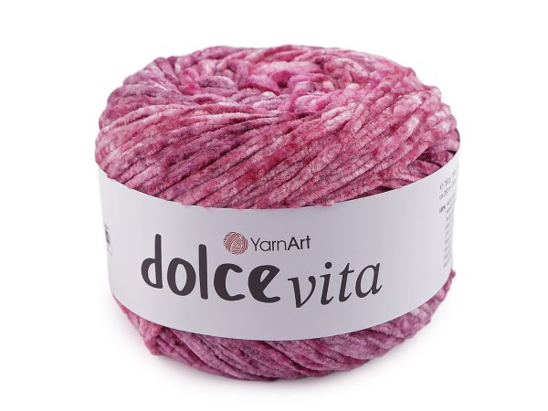 Pletací žinylková příze Dolce Vita 150 g