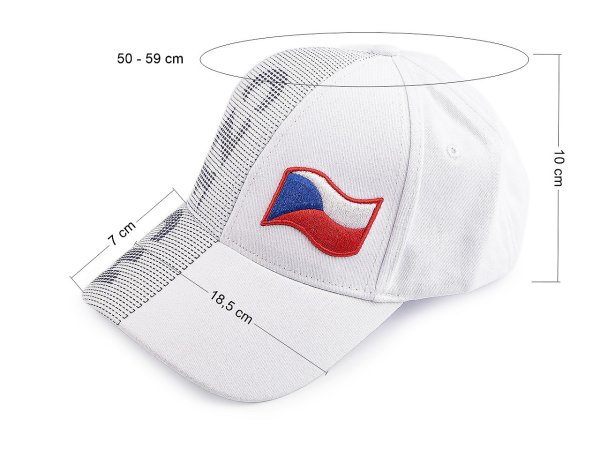 Bavlněná kšiltovka CZECH unisex