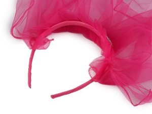 Čelenka / korunka do vlasů se závojem - na párty / rozlučku se svobodou