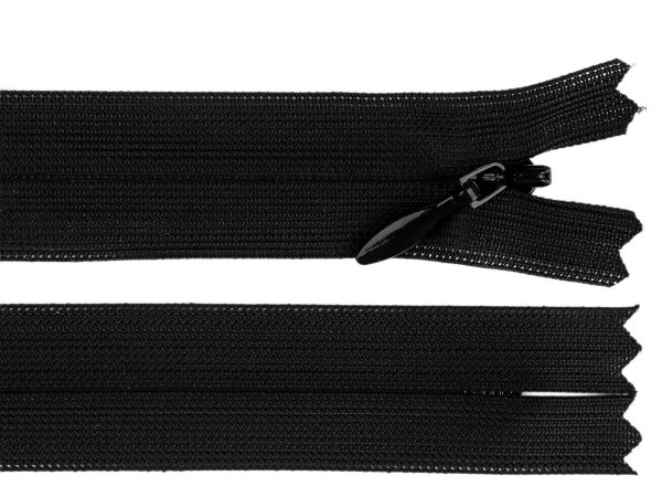 Spirálový zip skrytý YKK No 3 délka 50 cm dederon