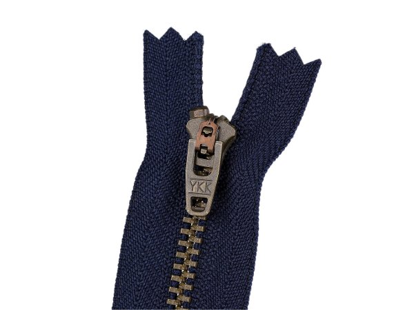 Kovový zip YKK No 4 délka 20 cm (jeansový)