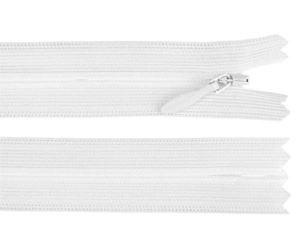 Spirálový zip skrytý YKK No 3 délka 50 cm dederon