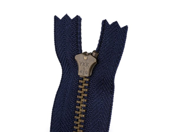 Kovový zip YKK No 4 délka 20 cm (jeansový)