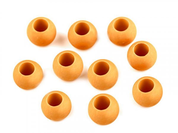 Plastové korálky matné s velkým průvlekem 10x12 mm