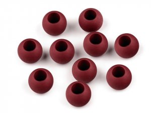 Plastové korálky matné s velkým průvlekem 10x12 mm