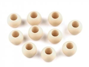 Plastové korálky matné s velkým průvlekem 10x12 mm