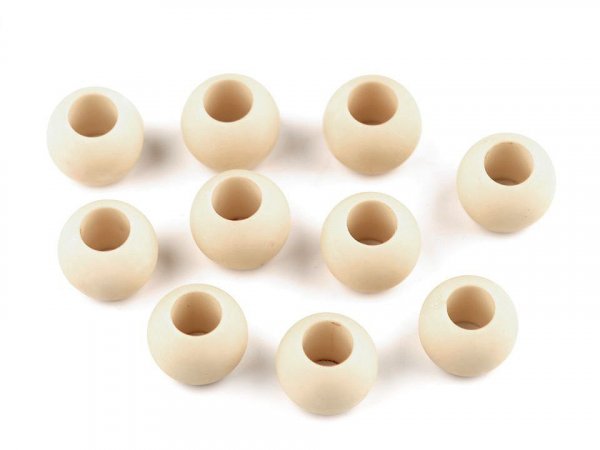 Plastové korálky matné s velkým průvlekem 10x12 mm