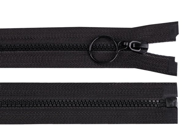 Kostěný zip No 3 délka 70 cm s kroužkem