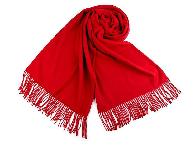Šátek / šála typu pashmina s třásněmi 70x180 cm