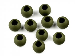 Plastové korálky matné s velkým průvlekem 10x12 mm
