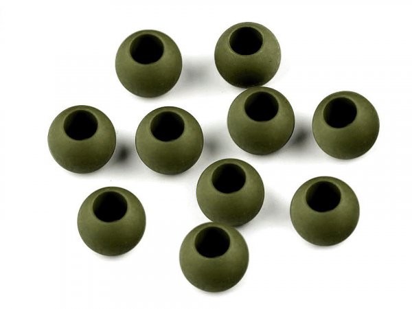 Plastové korálky matné s velkým průvlekem 10x12 mm