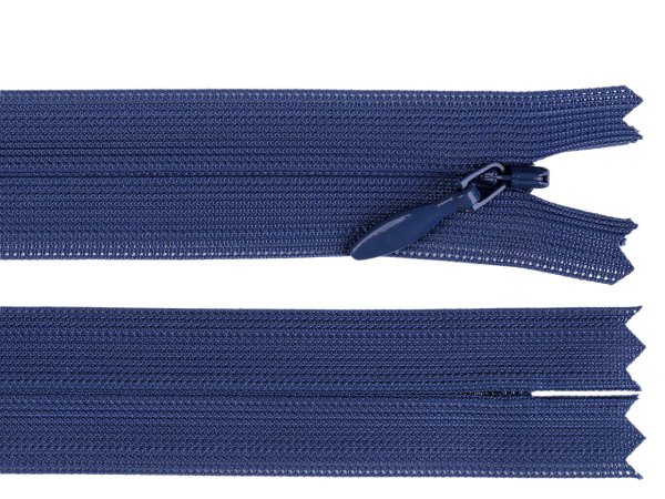 Spirálový zip skrytý YKK No 3 délka 50 cm dederon