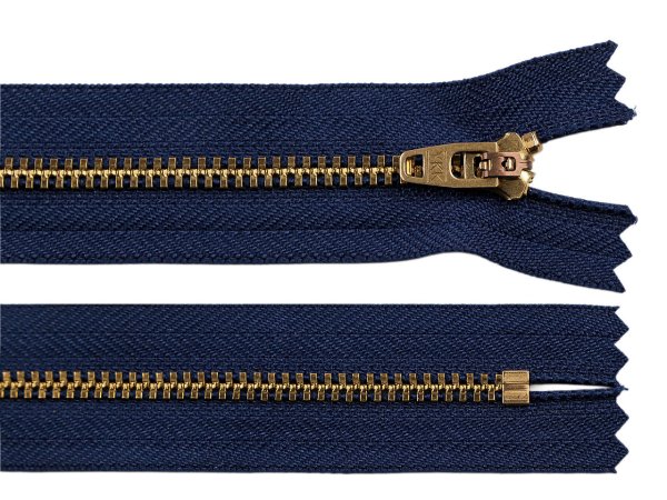 Kovový zip YKK No 4 délka 18 cm (jeansový)