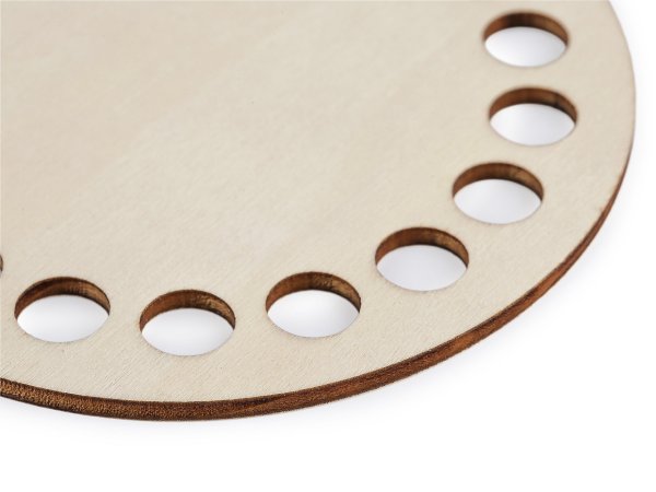Dřevěné dno na háčkování / výrobu košíků a podtácků Ø10 cm