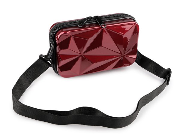 Dámská skořepinová kabelka / pouzdro crossbody s popruhem 18x11 cm