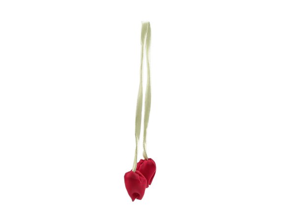 Stuha šitá saténová s tulipány