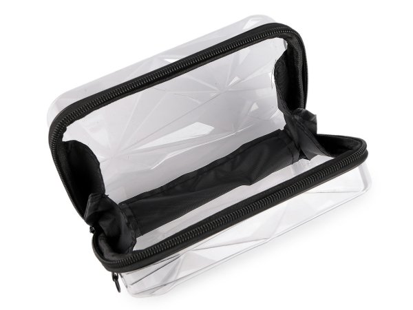 Transparentní skořepinová kabelka / pouzdro crossbody 18x11 cm