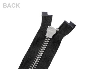 Zip kovový YKK No 5 dělitelný 2 jezdce / dvoucestný 90 cm na kožené bundy