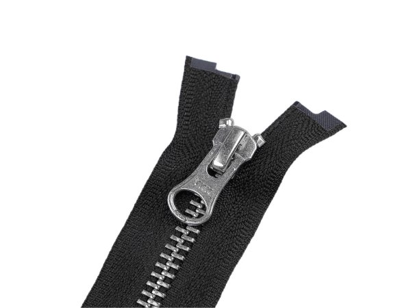 Zip kovový YKK No 5 dělitelný 2 jezdce / dvoucestný 80 cm na kožené bundy