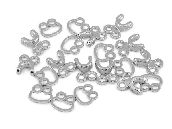 Designové kovové zapínání / háček a očko 15x23 mm