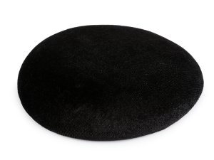 Sametový klobouček / polotovar na výrobu fascinátoru Ø15 cm