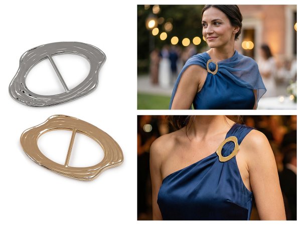 Designová / kovová spona na oděvy a plavky průvlek 38 mm