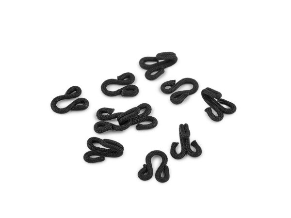 Háček s očkem - potažené, velikost 10+10; 13+13; 17+17 mm