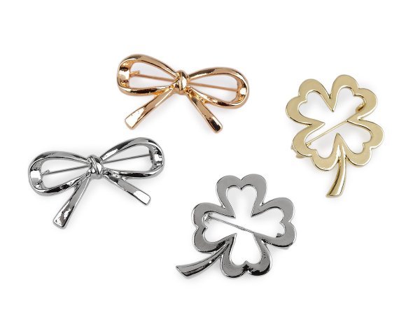 Brož mašle, čtyřlístek