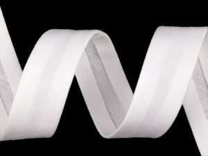 Šikmý proužek bavlněný elastický šíře 20 mm zažehlený