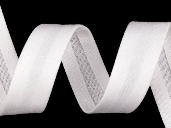 Šikmý proužek bavlněný elastický šíře 20 mm zažehlený