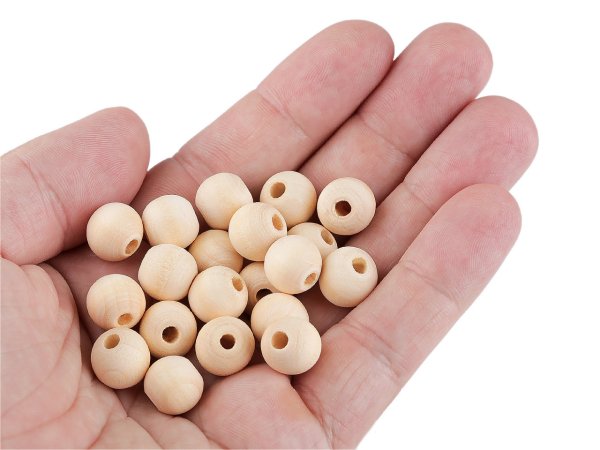Dřevěné korálky nelakované Ø12 mm