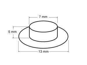 Průchodky s podložkou vnitřní Ø7 mm / vnější Ø13 mm