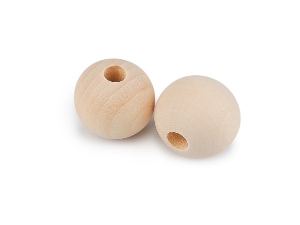 Dřevěné korálky nelakované Ø20 mm
