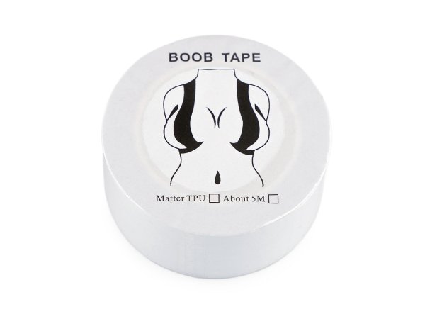 Boob tape páska na prsa samolepicí šíře 2,5 cm transparent