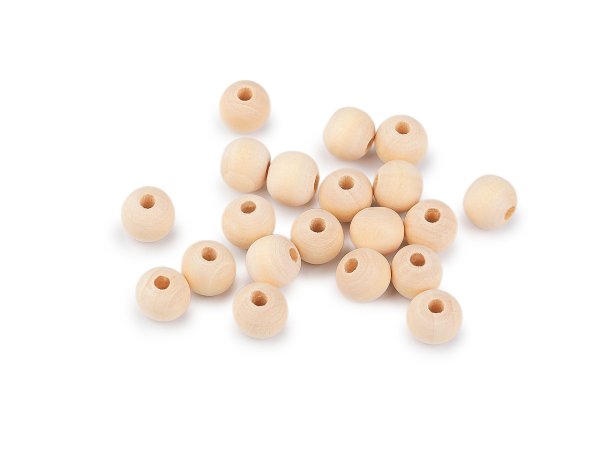 Dřevěné korálky nelakované Ø10 mm