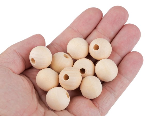 Dřevěné korálky nelakované Ø20 mm