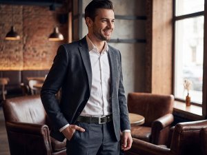 Pánský kožený pásek šíře 3 cm z hovězí kůže hladký